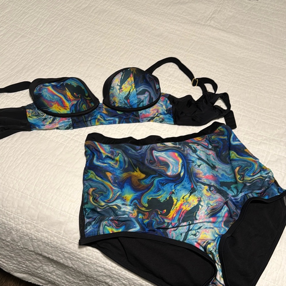 Oil Spilll 2 piece Bathing-suit